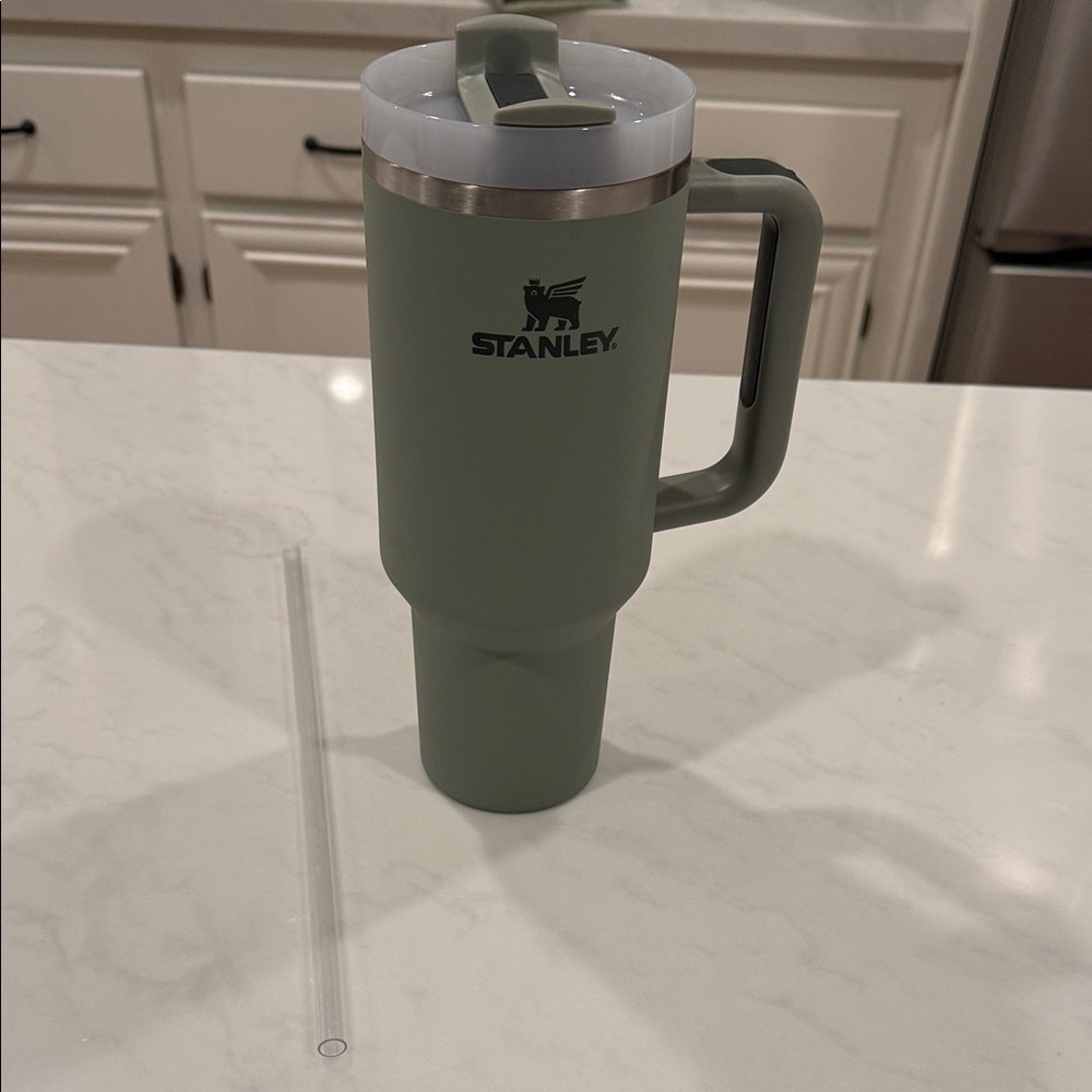 Stanley Sage Green Travel Mug with Handle